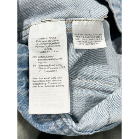 Madewell Light Wash Blue Stitched Strap Utility Pocket Denim Jumpsuit Size 14 - Picture 13 of 16